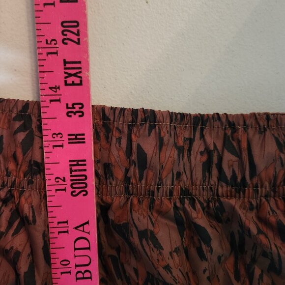 Athletic Works Womens Abstract Print Running Shorts Size Large Brown Black - Picture 9 of 14